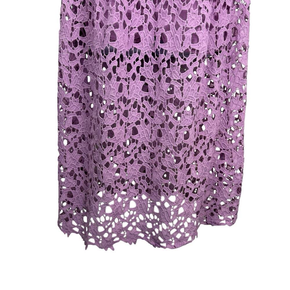 ASTR Dress Women Extra Small Purple Lace Midi Romantic Feminine Floral Fairy - Picture 6 of 16